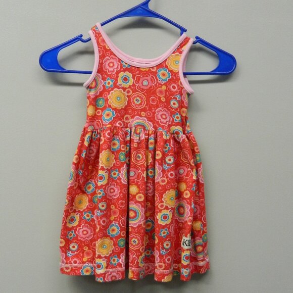 Girls size 3T Knit Dress Red Floral K Pea - Picture 2 of 6